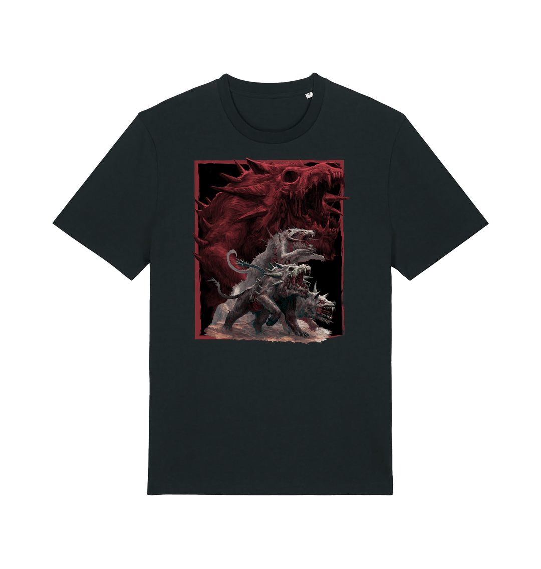 Black Printed T-shirt Front